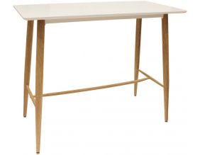 Table mange debout plateau blanc scandinave (6 personnes)