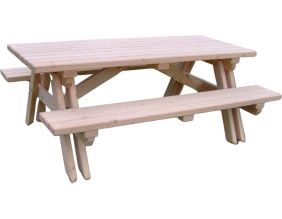 Table de pique-nique monobloc en bois (En douglas)