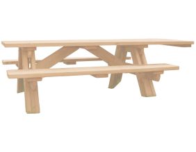 Table de pique-nique normes PMR en bois (En pin)
