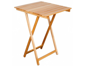 Table pliante 60 x 60 cm en bois (Naturel)