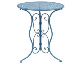 Table ronde en métal (Bleu)