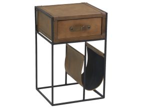 Table porte-revue en cuir