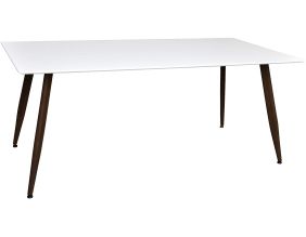 Table de repas en MDF Polar 180 x 90 cm (Noir et blanc)