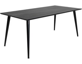 Table de repas en MDF et acier Dipp 180 x 90 cm (Noir)