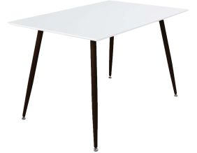 Table de repas en MDF et acier Polar 120 x 80 cm (Noir et blanc)