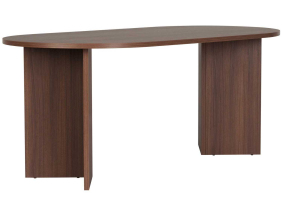 Table de repas en aggloméré Sablin (Noyer)