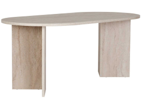 Table de repas en aggloméré Sablin (Travertine)