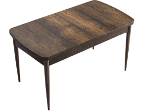 Table de repas en aggloméré avec rallonge Zen (Marron)