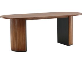 Table de repas ovale Bianca 200 x 90 cm (Naturel)