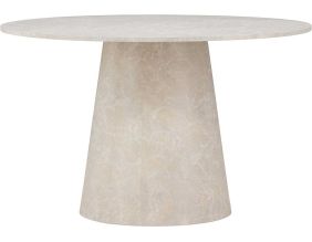 Table de repas ronde ø120 cm Lanzo (Beige)