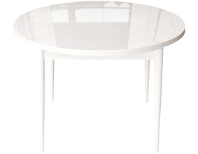 Table de repas ronde avec pieds métal Tor (Blanc)