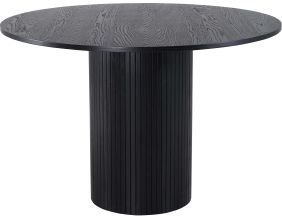 Table ronde en MDF Bianca 110 cm (Noir)