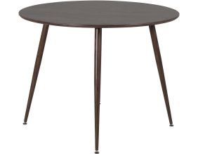 Table ronde en MDF et acier Plaza 100 cm (Noyer)