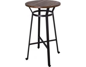 Table ronde mange-debout plateau en bois d'orme 60 cm