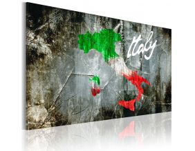 Tableau - Carte artistique de l'Italie (90x60)