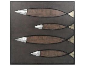 Tableau poissons en métal