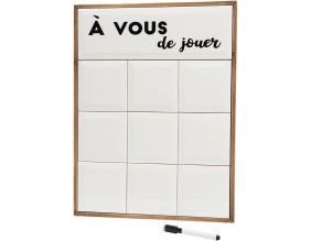 Tableau en céramique et bois A vous de jouer