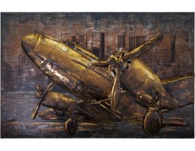 Tableau en fer 120 x 80 cm (Avion)