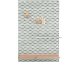 Tableau mémo avec étagère en métal Perky (Vert)