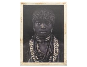 Tableau portrait femme africaine - Noir et blanc