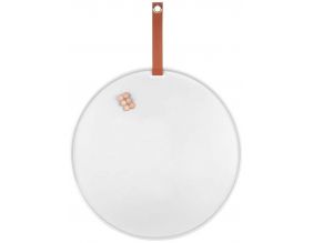 Tableau rond mémo en fer Perky (Blanc)