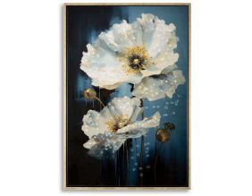 Tableau en toile et métal Bluey 42 x 3.5 x 62 cm