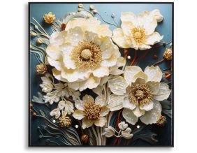 Tableau en toile et métal Narcy 82 x 4 x 82 cm (Modèle 2)