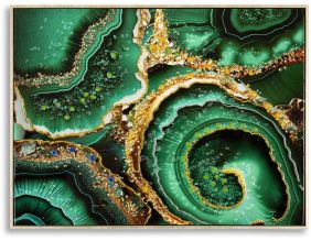 Tableau en toile et métal Smeraldy 82 x 4 x 62 cm (Modèle 1)