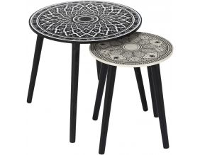 Tables gigognes en pin Mirage (Lot de 2)