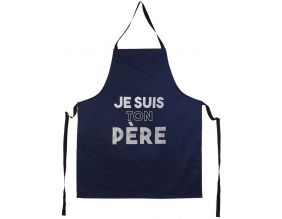 Tablier adulte en tissu Papa (Bleu)