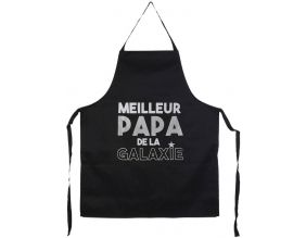 Tablier adulte en tissu Papa (Noir)