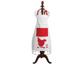 Tablier de cuisine en coton (Poule rouge)