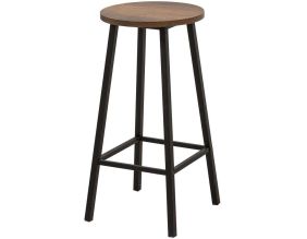 Taboret de bar en aggloméré et métal Mola (Noir)