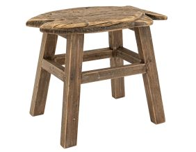 Tabouret Poisson en paulownia recyclé