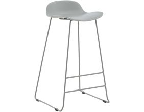 Tabouret de bar en acier et plastique Wave (Gris)