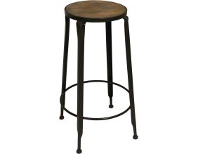 Tabouret de bar assise en bois  Industriel