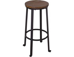 Tabouret de bar assise bois d'orme  75 cm