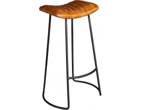 Tabouret de bar assise cuir Texas