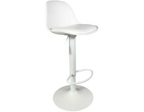 Tabouret de bar assise rembourrée Isak (Blanc)