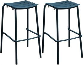 Tabouret de bar de jardin Perfect (Lot de 2) (Bleu)