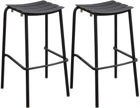 Tabouret de bar de jardin Perfect (Lot de 2) (Graphite)