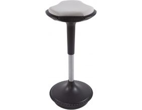 Tabouret de bar rond ergonomique Ama (Gris)