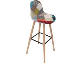 Tabouret de bar scandinave patchwork (Multicolore)