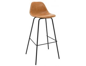 Tabouret de bar en polyuréthane et métal (Camel)
