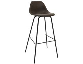 Tabouret de bar en polyuréthane et métal (Brun)