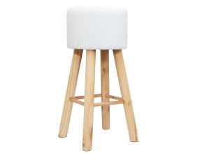 Tabouret de bar en tissu bouclette Freya