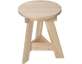 Tabouret bas en pin massif One