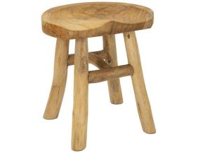 Tabouret bas en teck 40 x 32 x 42 cm