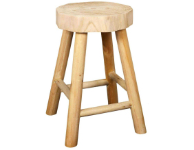 Tabouret en bois de paulownia Harald