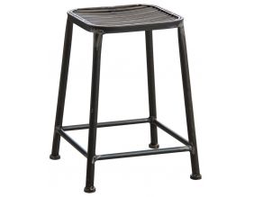 Tabouret carré en métal (Gris)